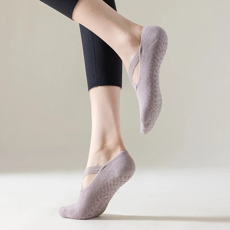 Chaussettes yoga antidérapantes