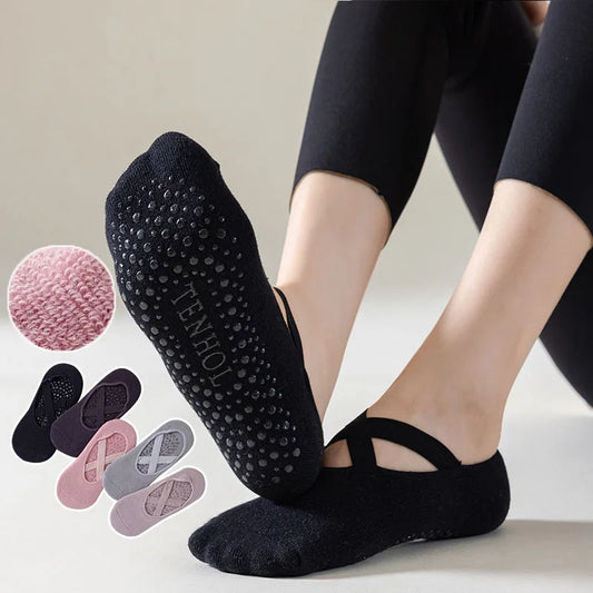 Chaussettes yoga antidérapantes