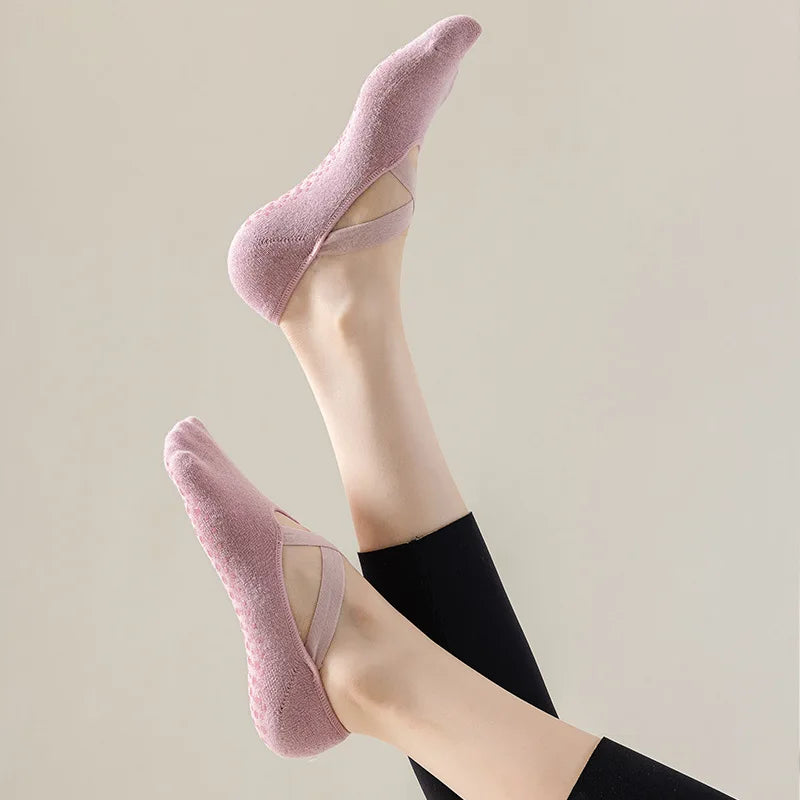 Chaussettes yoga antidérapantes