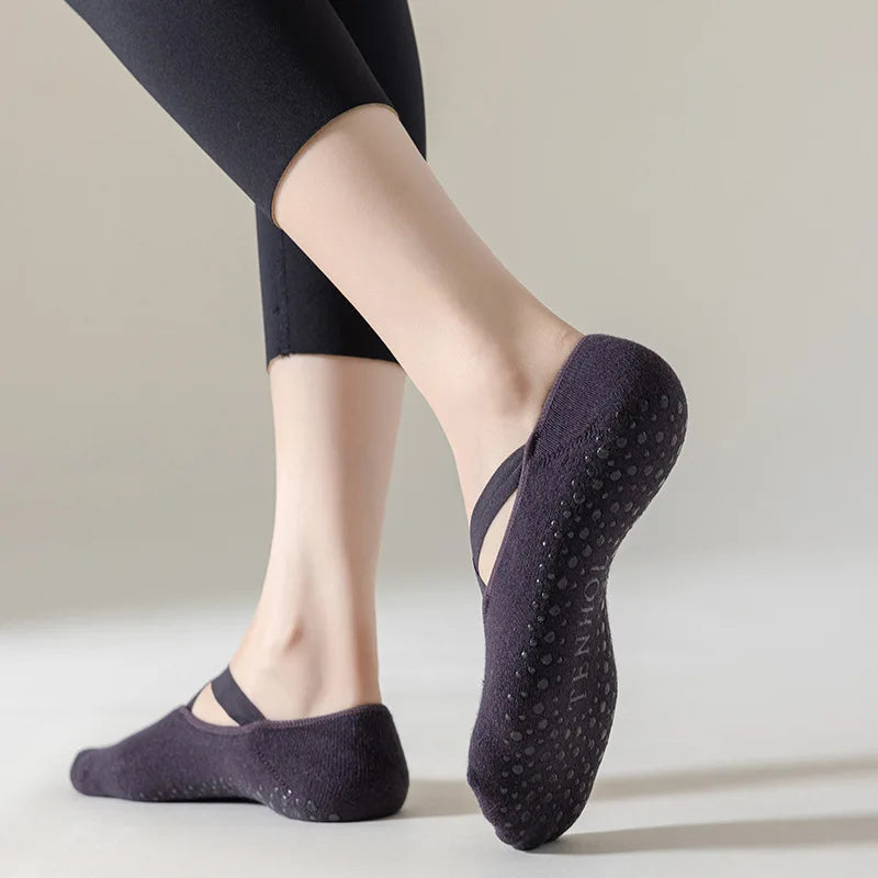 Chaussettes yoga antidérapantes