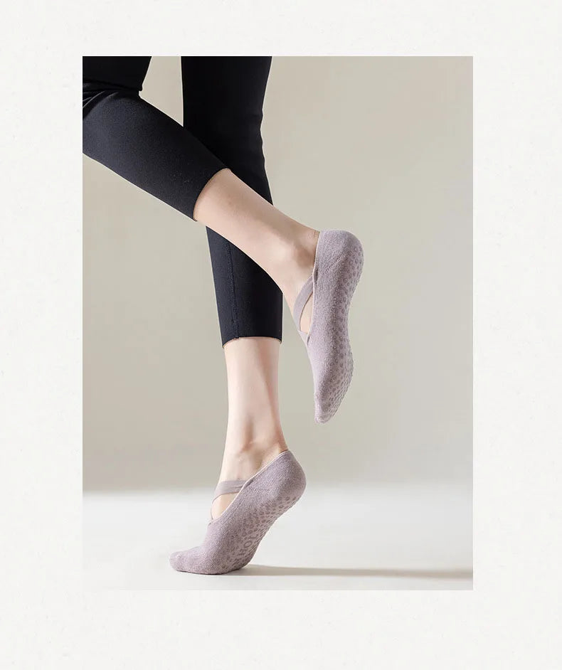 Chaussettes yoga antidérapantes