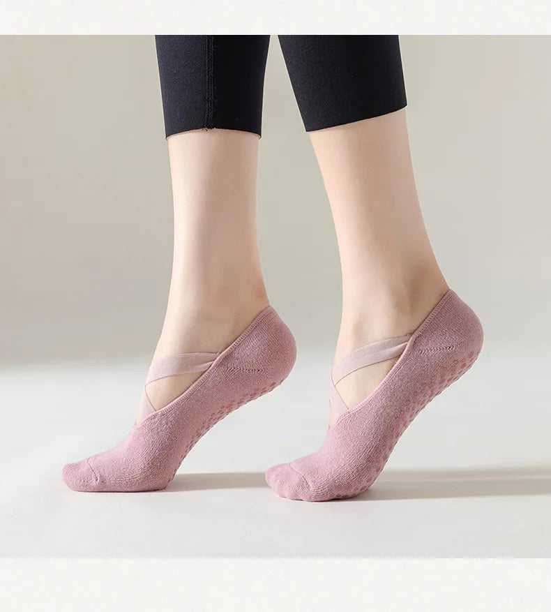 Chaussettes yoga antidérapantes