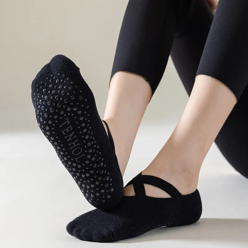 Chaussettes yoga antidérapantes